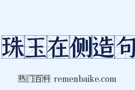 珠玉在侧造句是什么意思的图片